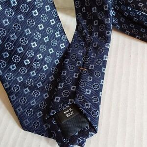 Joseph Abboud 100% Silk Blue Geometric‎ Men's Necktie